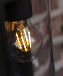 Lutec Flair Ηλιακό Τοίχου Με Ανιχνευτή Κίνησης E27 W/Bulb Μαύρο E27 IP44 – 6988804012