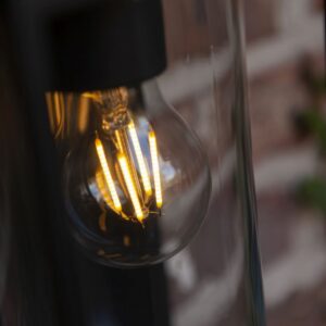 Lutec Flair Ηλιακό Τοίχου  Με Ανιχνευτή Κίνησης E27 W/Bulb Μαύρο  E27     IP44  – 6988804012