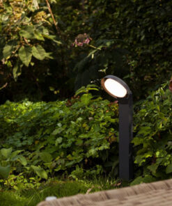 Lutec Polo Κολωνάκι Κήπου Σκούρου Γκρι Χρώματος LED 15W 1000lm 3000K IP54 – 7105701118