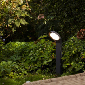 Lutec Polo Κολωνάκι Κήπου Σκούρου Γκρι Χρώματος LED 15W 1000lm 3000K IP54 – 7105701118