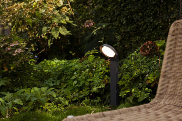 Lutec Polo Κολωνάκι Κήπου Σκούρου Γκρι Χρώματος LED 15W 1000lm 3000K IP54 – 7105701118