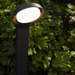 Lutec Polo Κολωνάκι Κήπου Σκούρου Γκρι Χρώματος LED 15W 1000lm 3000K IP54 – 7105701118