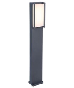 Lutec Qubo Φωτιστικό Κολωνάκι Κήπου Post Σκούρο Γκρι Χρώμα LED 1100lm 3000K IP54 – 7193001118