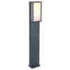 Lutec Qubo Κολωνάκι Κήπου Led Bollard Απομακρυσμένο έλεγχο Connect Σκούρο Γκρι LED 1200lm 2700-6500K&RGB IP54 – 7193003118
