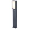 Lutec Qubo Κολωνάκι Κήπου Led Bollard Με Ανιχνευτή Κίνησης Σκούρο Γκρι Χρώμα LED 1000lm 3000K IP54 – 7193004118