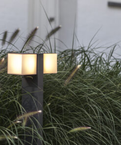 Lutec Cuba Κολωνάκι Κήπου Post Σκούρο Γκρι Περιστρεφόμενο LED 1000lm 3000K IP54 – 7193801118