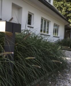 Lutec Cuba Κολωνάκι Κήπου Post Σκούρο Γκρι Περιστρεφόμενο LED 1000lm 3000K IP54 – 7193801118