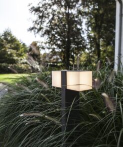 Lutec Cuba Κολωνάκι Κήπου Post Σκούρο Γκρι Περιστρεφόμενο LED 1000lm 3000K IP54 – 7193801118