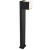 Lutec Cuba Κολωνάκι Κήπου Bollard Μαύρου Χρώματος LED 600lm 3000K IP54 – 7193802012