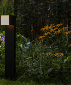 Lutec Cuba Κολωνάκι Κήπου Bollard Μαύρου Χρώματος LED 600lm 3000K IP54 – 7193802012