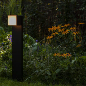 Lutec Cuba Κολωνάκι Κήπου Bollard Μαύρου Χρώματος LED 600lm 3000K IP54 – 7193802012