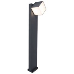 Lutec Cuba Κολωνάκι Κήπου Led Bollard Περιστρεφόμενο Σκούρο Γκρι LED 600lm 3000K IP54 – 7193802118