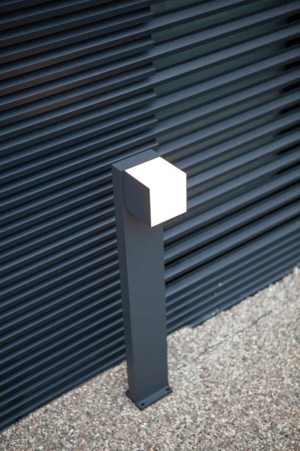 Lutec Cuba Κολωνάκι Κήπου Led Bollard Περιστρεφόμενο Σκούρο Γκρι LED 600lm 3000K IP54 – 7193802118