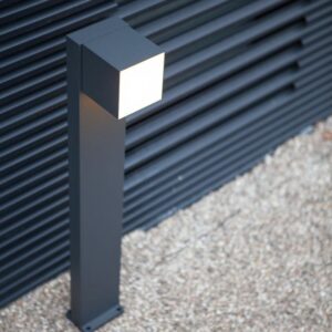 Lutec Cuba Κολωνάκι Κήπου Led Bollard Περιστρεφόμενο Σκούρο Γκρι LED 600lm 3000K IP54 – 7193802118