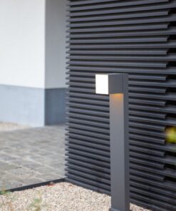Lutec Cuba Κολωνάκι Κήπου Led Bollard Περιστρεφόμενο Σκούρο Γκρι LED 600lm 3000K IP54 – 7193802118