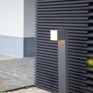 Lutec Cuba Κολωνάκι Κήπου Led Bollard Περιστρεφόμενο Σκούρο Γκρι LED 600lm 3000K IP54 – 7193802118