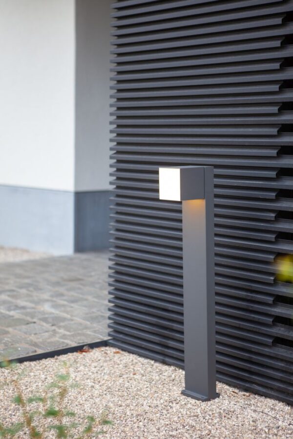 Lutec Cuba Κολωνάκι Κήπου Led Bollard Περιστρεφόμενο Σκούρο Γκρι LED 600lm 3000K IP54 – 7193802118