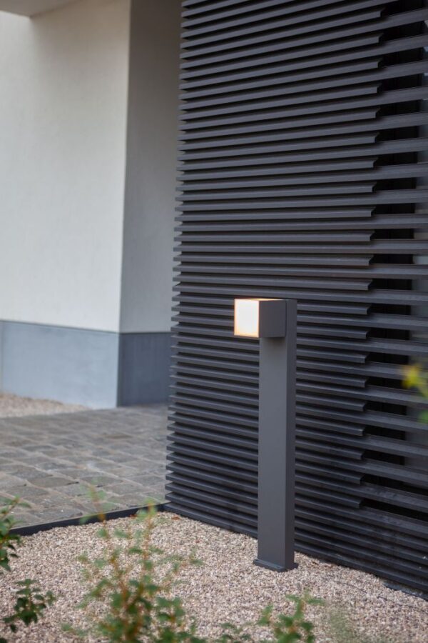Lutec Cuba Κολωνάκι Κήπου Led Bollard Περιστρεφόμενο Σκούρο Γκρι LED 600lm 3000K IP54 – 7193802118
