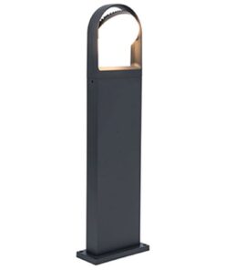 Lutec Fele Φωτιστικό Κολωνάκι Κήπου Σκούρο Γκρι Χρώμα Περιστρεφόμενη Κεφαλή LED 1000lm 3000K IP54 – 7196301118
