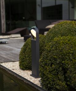 Lutec Fele Φωτιστικό Κολωνάκι Κήπου Σκούρο Γκρι Χρώμα Περιστρεφόμενη Κεφαλή LED 1000lm 3000K IP54 – 7196301118