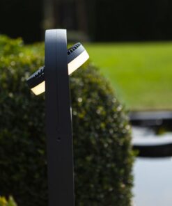 Lutec Fele Φωτιστικό Κολωνάκι Κήπου Σκούρο Γκρι Χρώμα Περιστρεφόμενη Κεφαλή LED 1000lm 3000K IP54 – 7196301118