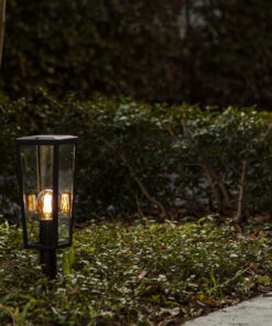 Lutec Pine Φωτιστικό Φαναράκι Εξωτερικού Χώρου 1xE27 Μαύρου Χρώματος IP44 – 7196601012