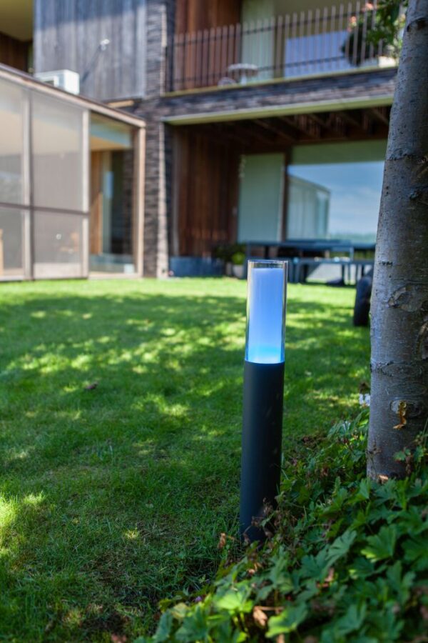 Lutec Dropa Κολωνάκι Κήπου Led Bollard με απομακρυσμένη Λειτουργία Connect Σκούρο Γκρι Χρώμα LED 500lm 2700-6500K&RGB IP44 – 7200501118