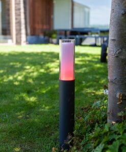 Lutec Dropa Κολωνάκι Κήπου Led Bollard με απομακρυσμένη Λειτουργία Connect Σκούρο Γκρι Χρώμα LED 500lm 2700-6500K&RGB IP44 – 7200501118