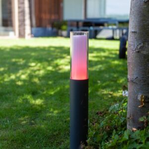 Lutec Dropa Κολωνάκι Κήπου Led Bollard με απομακρυσμένη Λειτουργία Connect Σκούρο Γκρι Χρώμα LED 500lm 2700-6500K&RGB IP44 – 7200501118