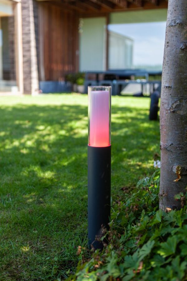 Lutec Dropa Κολωνάκι Κήπου Led Bollard με απομακρυσμένη Λειτουργία Connect Σκούρο Γκρι Χρώμα LED 500lm 2700-6500K&RGB IP44 – 7200501118
