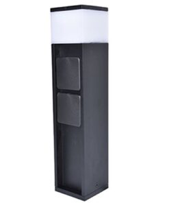 Lutec Mains Φωτιστικό Κολωνάκι Κήπου Μαύρου Χρώματος Χρονοδιακόπτη Σύνδεση Eathering LED Dimmable 600lm 3000K IP44 – 7202201012