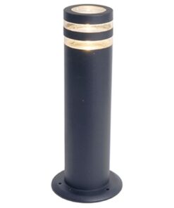 Lutec Focus Φωτιστικό Κολωνάκι Κήπου Round Post Gu10 Σκούρο Γκρι Χρώμα IP44 – 7204803118