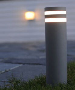 Lutec Focus Φωτιστικό Κολωνάκι Κήπου Round Post Gu10 Σκούρο Γκρι Χρώμα IP44 – 7204803118