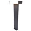 Lutec Conroy Κολωνάκι Κήπου  Bollard Σκούρο Γκρι Περιστρεφόμενο LED Dimmable 17,8W 1200lm 3000K IP54  – 7207001118