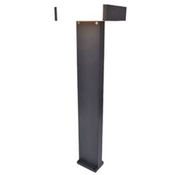 Lutec Conroy Κολωνάκι Κήπου Bollard Σκούρο Γκρι Περιστρεφόμενο LED Dimmable 17,8W 1200lm 3000K IP54 – 7207001118