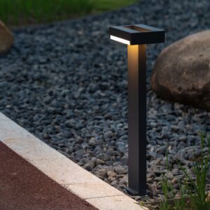 Lutec Conroy Κολωνάκι Κήπου  Bollard Σκούρο Γκρι Περιστρεφόμενο LED Dimmable 17,8W 1200lm 3000K IP54  – 7207001118