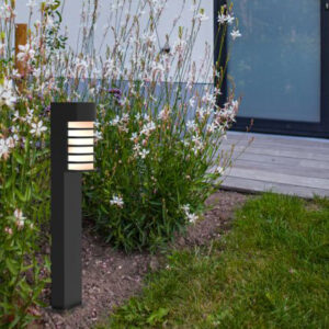 Lutec Fulton Κολωνάκι κήπου  Bollard E27 Μαύρου Χρώματος IP44 – 7207601012