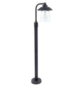 Lutec Cate Φωτιστικό κολωνάκι Κήπου E27 Μαύρο Χρώμα IP44 – 7264210213