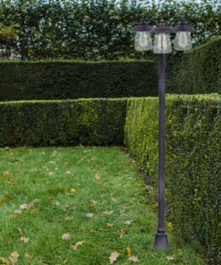 Lutec Cate Φωτιστική κολώνα Εξωτερικού Χώρου 3xE27 Μαύρο Χρώμα IP44 – 7264230213