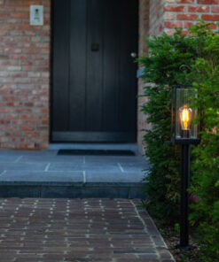 Lutec Flair Φωτιστικό Κολωνάκι Εξωτερικού Χώρου Μαύρου Χρώματος E27 IP44 – 7288801012