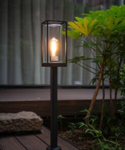 Lutec Flair Φωτιστικό Κολωνάκι Εξωτερικού Χώρου Μαύρου Χρώματος E27 IP44 – 7288801012