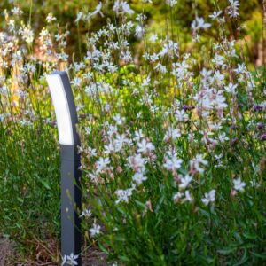 Lutec Kira Κολωνάκι Κήπου Led Bollard Σκούρο Γκρι LED Dimmable 1200lm 2700-6500K IP54 – 7288906118
