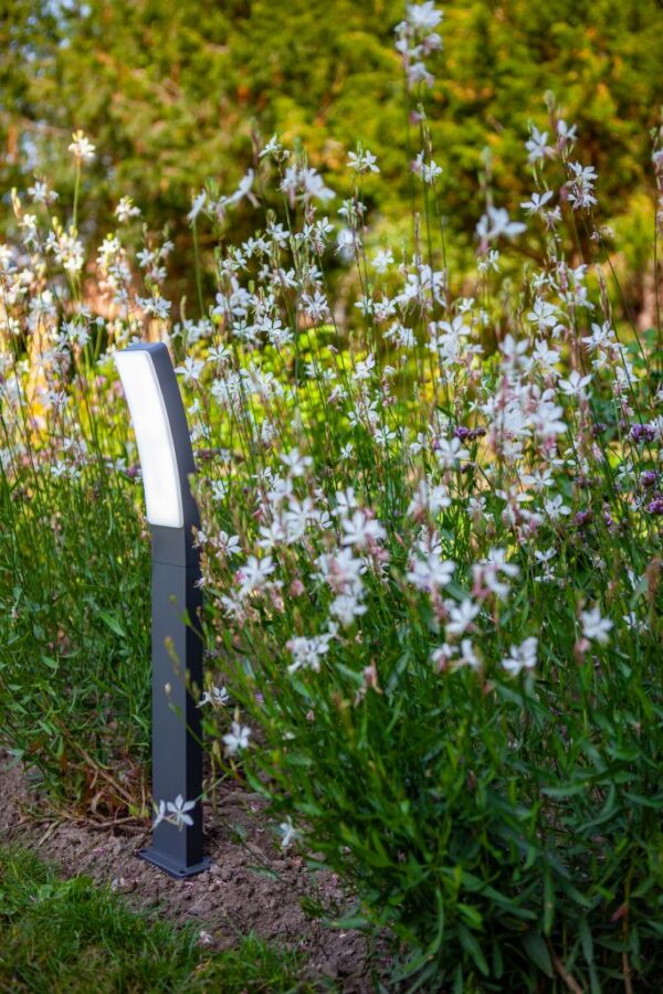 Lutec Kira Κολωνάκι Κήπου Led Bollard Σκούρο Γκρι LED Dimmable 1200lm 2700-6500K IP54 – 7288906118