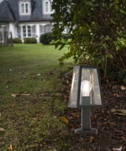 Lutec Fia Φωτιστικό Φαναράκι Εξωτερικού Χώρου Small Post E27 Μαύρο IP44 – 7290901012