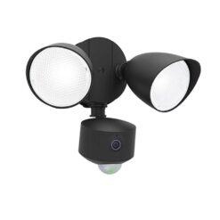Lutec Draco Επιτοίχιο Φωτιστικό Εξωτερικού Χώρου Με Camera Με Ανιχνευτή Κίνησης με ενδοεπικοινωνία Μαύρο Χρώμα απομακρυσμένη ρύθμιση LED Dimmable 1200lm 5000K IP44 – 7622220012