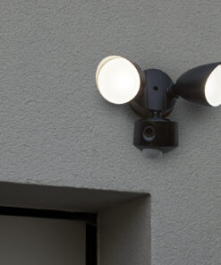 Lutec Draco Επιτοίχιο Φωτιστικό Εξωτερικού Χώρου Με Camera Με Ανιχνευτή Κίνησης με ενδοεπικοινωνία Μαύρο Χρώμα απομακρυσμένη ρύθμιση LED Dimmable 1200lm 5000K IP44 – 7622220012