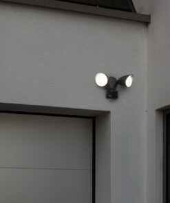 Lutec Draco Επιτοίχιο Φωτιστικό Εξωτερικού Χώρου Με Camera Με Ανιχνευτή Κίνησης με ενδοεπικοινωνία Μαύρο Χρώμα απομακρυσμένη ρύθμιση LED Dimmable 1200lm 5000K IP44 – 7622220012