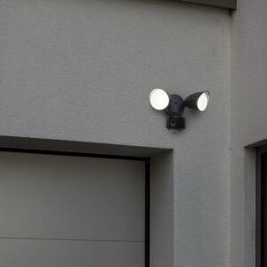 Lutec Draco Επιτοίχιο Φωτιστικό Εξωτερικού Χώρου Με Camera Με Ανιχνευτή Κίνησης με ενδοεπικοινωνία Μαύρο Χρώμα απομακρυσμένη ρύθμιση LED Dimmable 1200lm 5000K IP44 – 7622220012