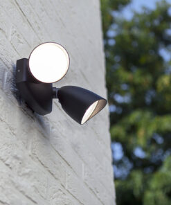 Lutec Shrimp Επιτοίχιο Φωτιστικό Εξωτερικού Χώρου Μαύρο LED 23,5W 1700lm 4000K IP54 – 7622221012