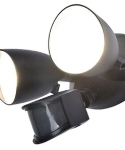 Lutec Shrimp Επιτοίχιο Φωτιστικό Εξωτερικού Χώρου Led Με Ανιχνευτή Κίνησης Μαύρο LED 23,5W 1700lm 4000K IP54 – 7622222012